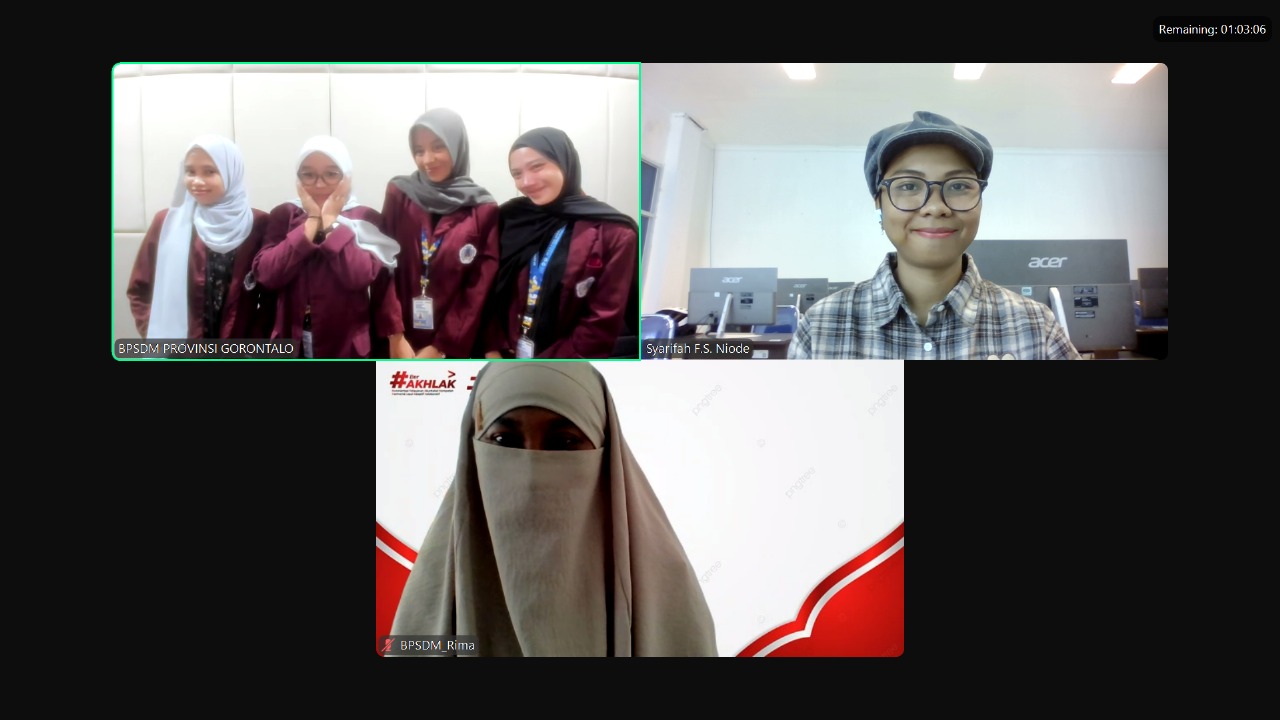Mahasiswa Ilmu Komunikasi UNG Laksanakan Diseminasi Project Akhir Magang MBKM di BPSDM Provinsi Gorontalo